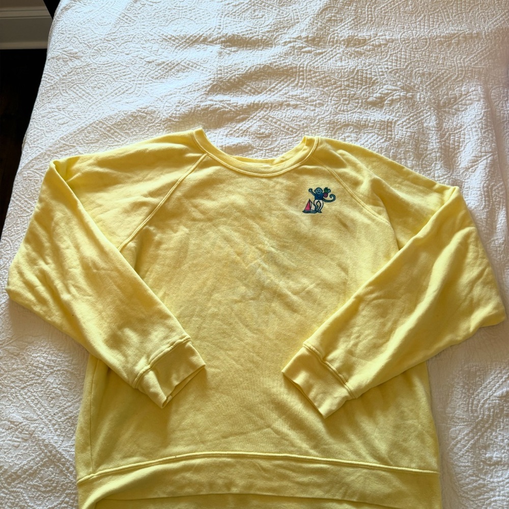 Yellow Roller Rabbit Charleston Crewneck Sweatshirt